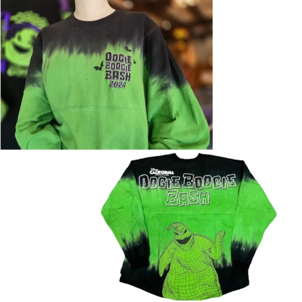 2024 Disney Parks NBC Oogie Boogie Bash Green Spirit Jersey Shirt New